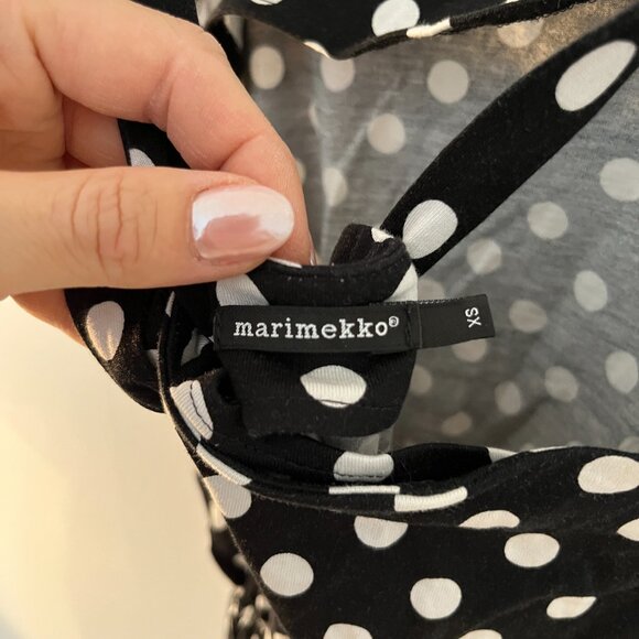 Marimekko Polka Dot Tie Back Dress XS - Picture 3 of 3